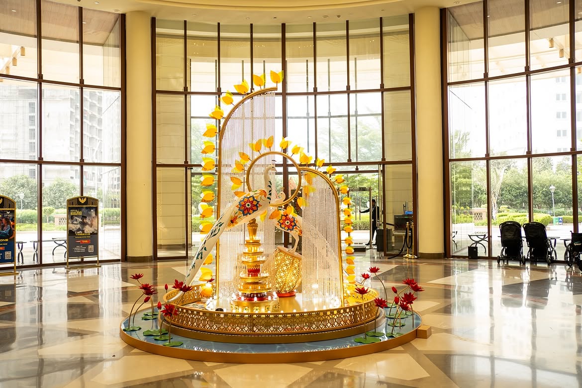 Hotel Lobby Peacock Installation