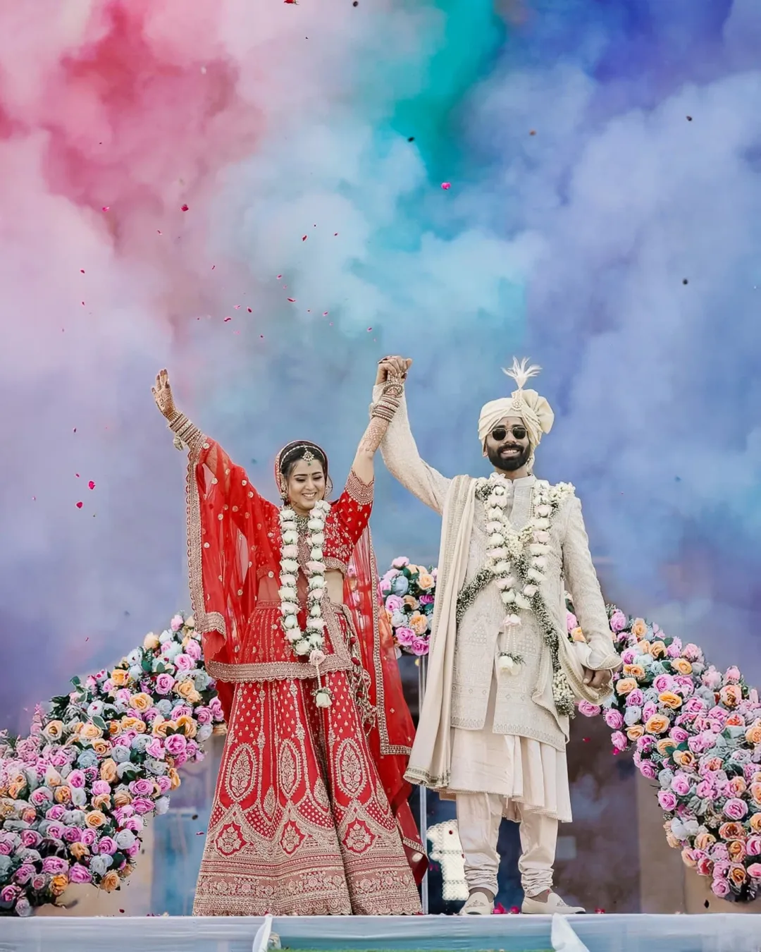 Colour-Smoke Couple Entry