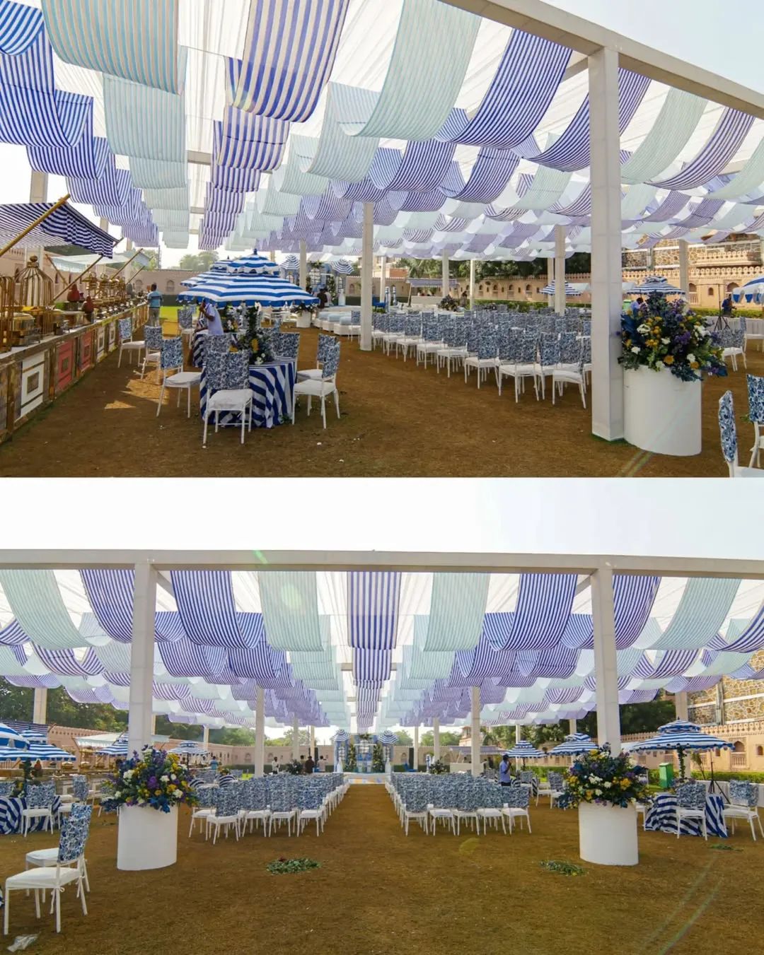 Striped Carnival Canopy Haldi