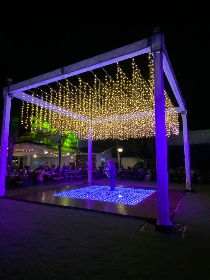 Fairy-Light Canopy Dance Floor