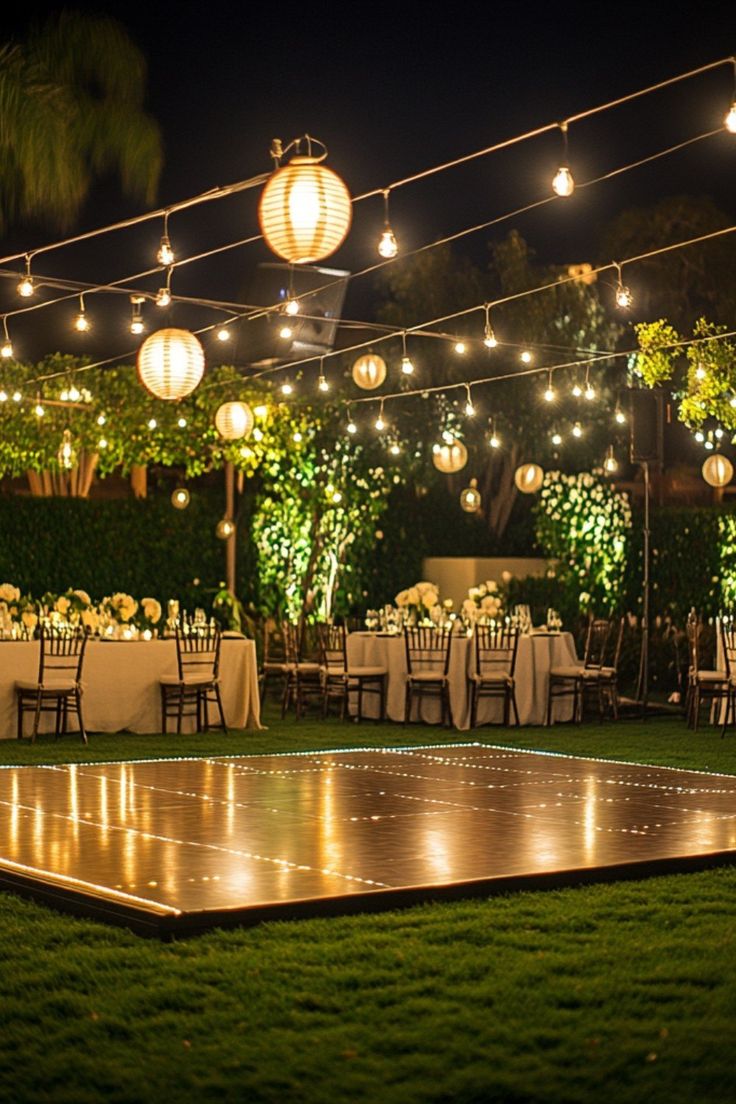 Lantern-Lit Garden Dance Floor