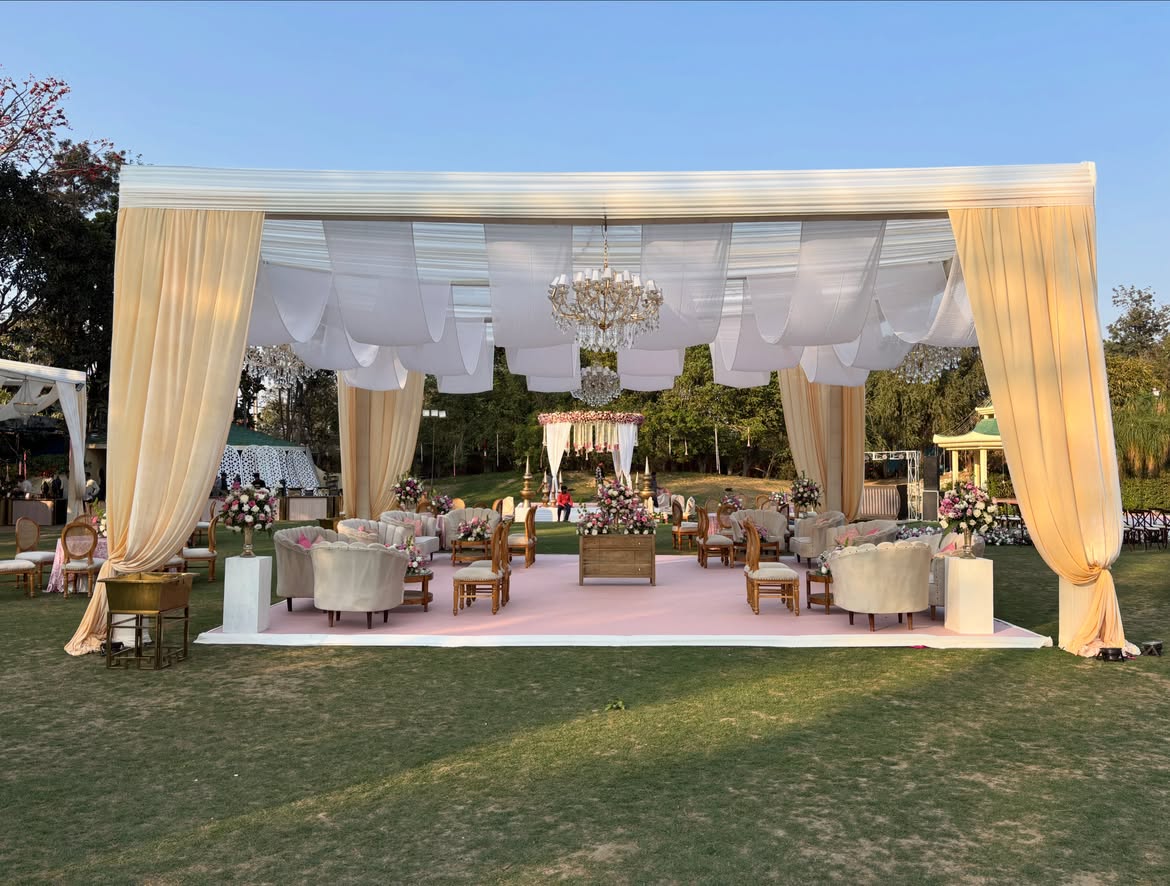 Pastel Drape Lounge Cabana